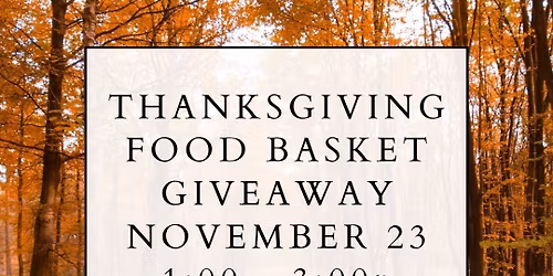 Thanksgiving Food Basket Giveaway