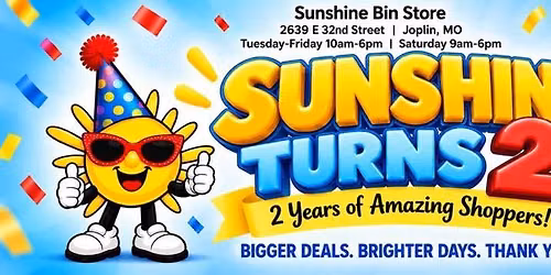 Sunshine Turns 2!