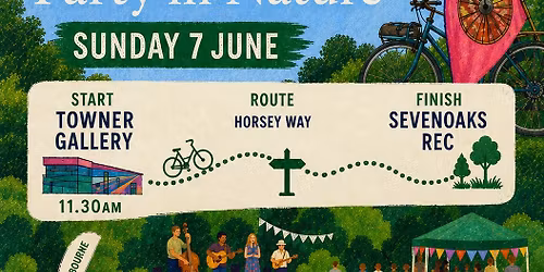 Group bike ride to the Treebourne Party