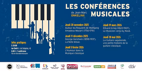Les conf\u00e9rences musicales de Jean-Marc Onkelinx | Saison 2025-2026