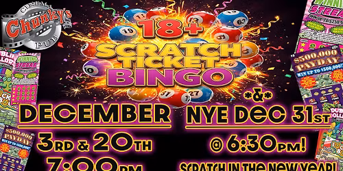 18+ LIVE Scratch Ticket Bingo Night! Hosted by Wendy!! 12\/3