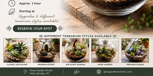 \ud83c\udf3f Terrarium Building Class at Glass Garden Studio \ud83c\udf3f