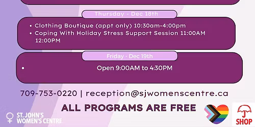 Holiday Stress Reduction Support