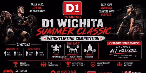 \ud83c\udfc6 D1 Wichita Summer Classic \u2013 Weightlifting Competition \ud83c\udfc6