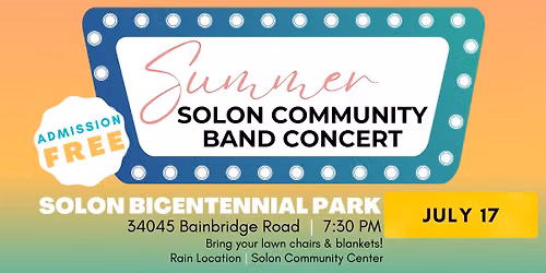 Solon Community Band Concerts | July 17