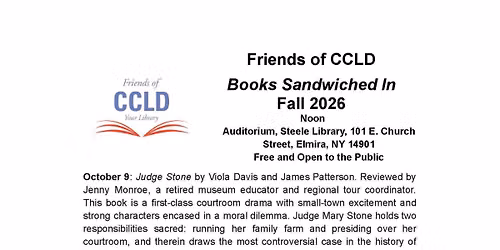 Friends of CCLD "Books Sandwiched In - Fall 2026"