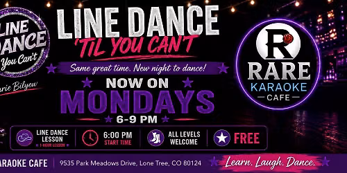 Monday Night Line Dancing @ Rare Karaoke Cafe