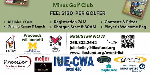 Lila's Fund 3rd Annual Golf Outing Grand Rapids