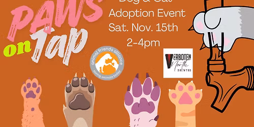 Paws on Tap - Dog and Cat Adoption Event