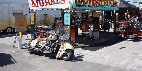 Letterfly Pinstriping at Thunder Beach Motorcycle Rally - Crossroads Venue