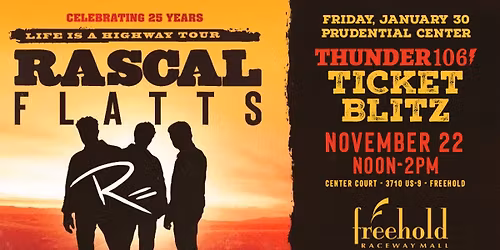 Rascal Flatts Ticket Blitz at the Freehold Raceway Mall