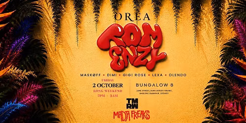 OR\u00c9A presents TOM ENZY | Sydney Long Weekend