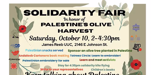 Solidarity Fair in Honor of Palestine's Olive Harvest