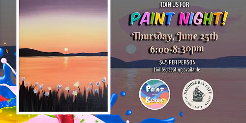 Paint Night At Nanoose Bay Cafe 