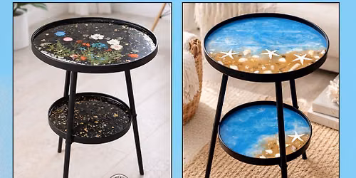 Resin & Reflections: Side Table Experience