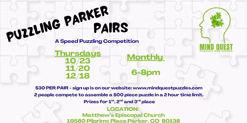 Puzzling Parker Pairs Speed Puzzling Competition