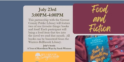 Food and fiction July