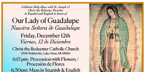 Celebraci\u00f3n a Nuestra Se\u00f1ora de Guadalupe