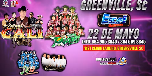 GREENVILLE, SC | ESCAPE BALLROOM 22 de Mayo