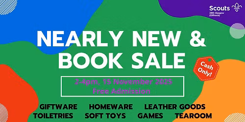 28th Glasgow (Giffnock) Scouts Nearly New and Book Sale!