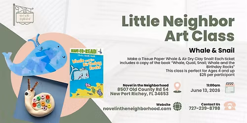 Little Neighbor Art Class: Whale & Snail