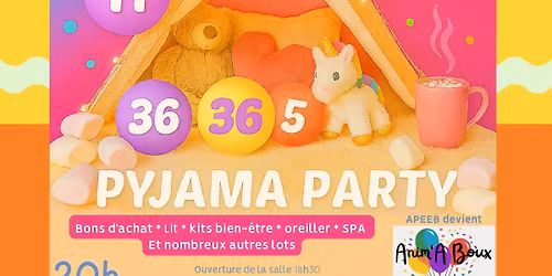 loto bingo pyjama party