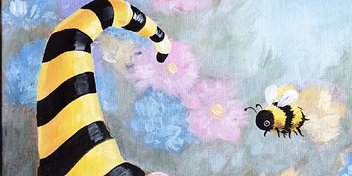 Let's Bee Friends Canvas Paint and Sip
