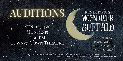 Audition Announcement: Moon Over Buffalo