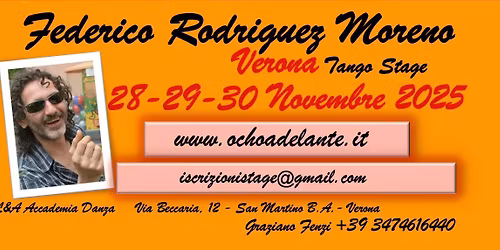 Federico Rodriguez Moreno 28-29-30 Novembre 2025 - #44 Tango Stage a Verona