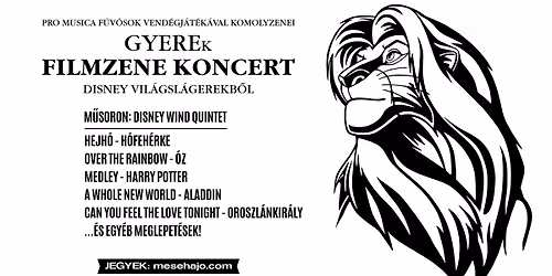 Walt Disney filmsl\u00e1gerek koncert f\u00fav\u00f3s\u00f6t\u00f6s vend\u00e9g j\u00e1t\u00e9kkal