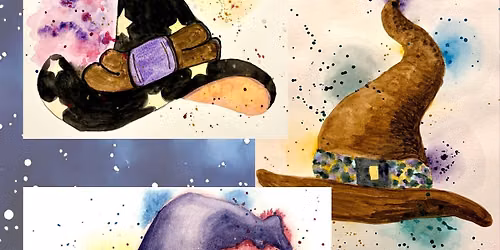 Watercolor Witch Hat Workshop Session #2