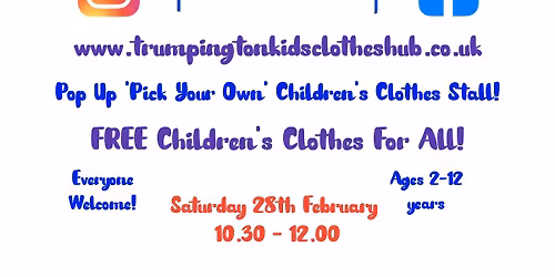 February FREE Children's Clothing Stall