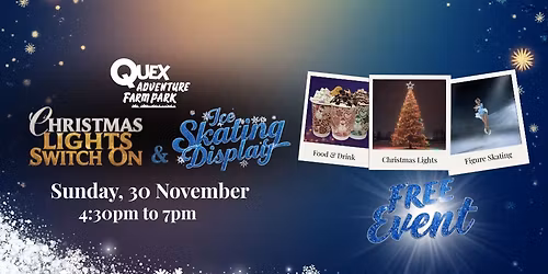 Quex Christmas Lights Switch On & Ice Skating Display