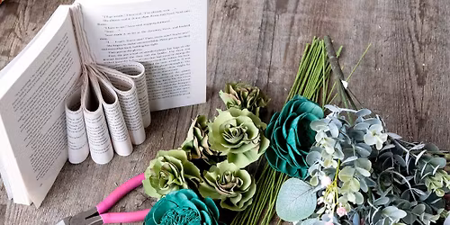 Wood Flower Book Bouquet Class at Nauti Vine