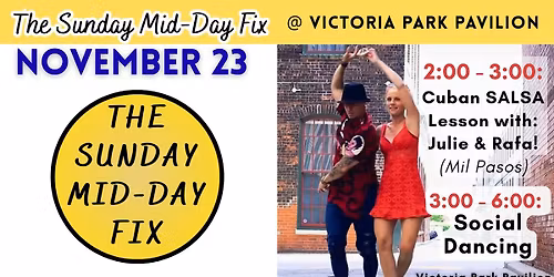 Sunday Mid-Day Social & Cuban Salsa Lesson w\/ Julie & Rafa!