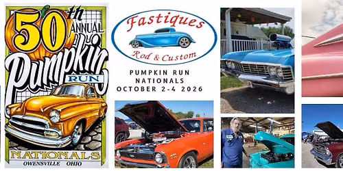 50th Pumpkin Run Nationals Car Show and Swap Meet.