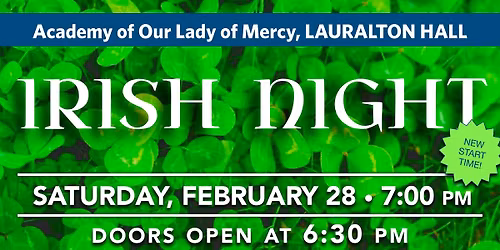 Lauralton Hall's Irish Night on Feb 28: Live Music, Dancing, and Good Cheer!