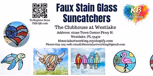 Faux Stained Glass Workshop City of Westlake Club house June 5th @7 PM
