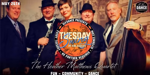 LIVE Music Swing Night! The Heather Matthews Quartet - no partner needed