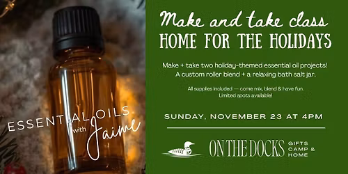 Holiday Essential Oil Make & Take Night