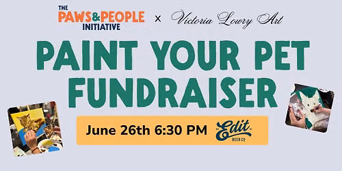 Paint Your Pet Fundraiser with Victoria Lowry Art