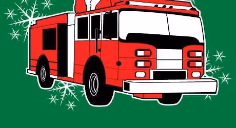Santa on the Fire Truck