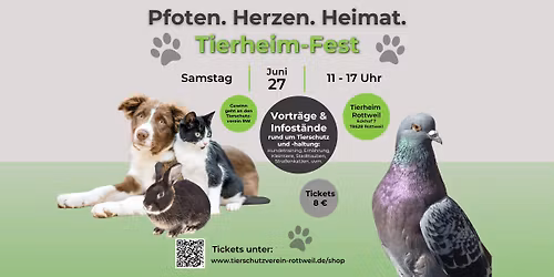 Pfoten. Herzen. Heimat. \u2013 Das Tierheimfest