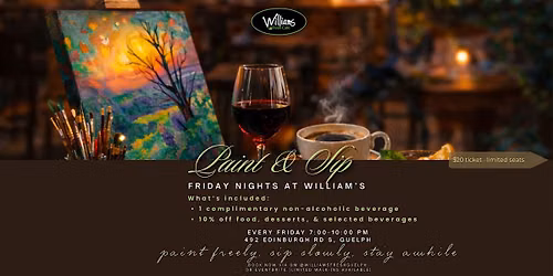 Paint & Sip: Friday Nights at Williams Fresh Cafe