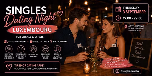 Singles Dating Night Luxembourg: Meet up to 100 Singles