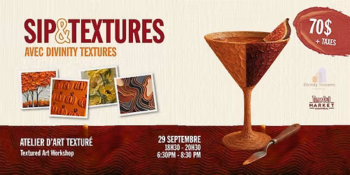 Sip & Textures \u2013 Atelier d\u2019Art textur\u00e9 @ Time Out Market Montr\u00e9al