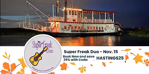 Sunset Cruise with live music featuring Super Freak Duo