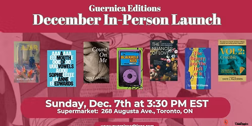 Guernica Editions December In-Person Launch
