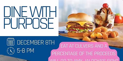 Dine With Purpose at Ludington Culvers- Cancer Fundraiser for Amy Jalocha
