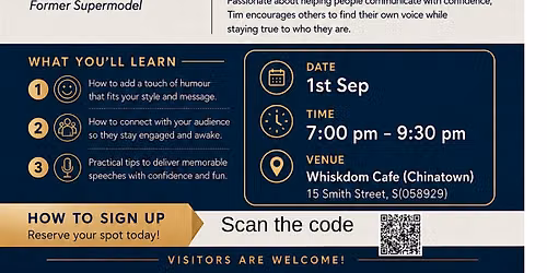 Legacy Toastmaster Meeting - Sep - Guest Speaker - Tim Wade